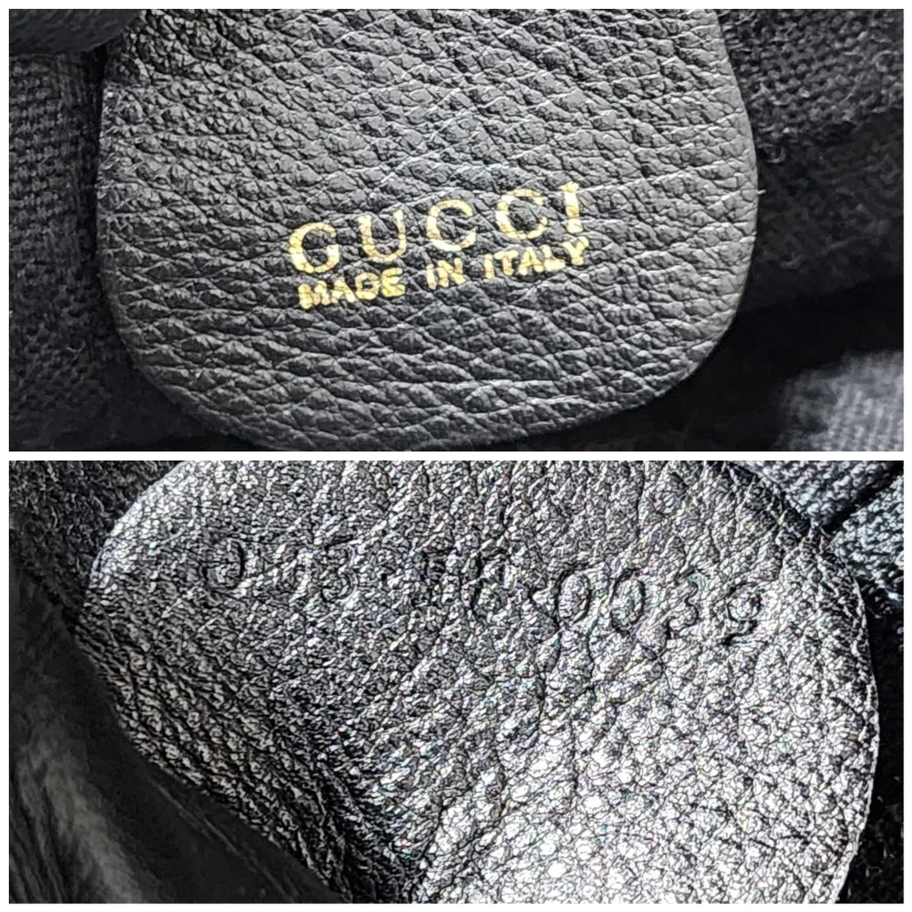 Gucci Vintage Leather Backpack Black